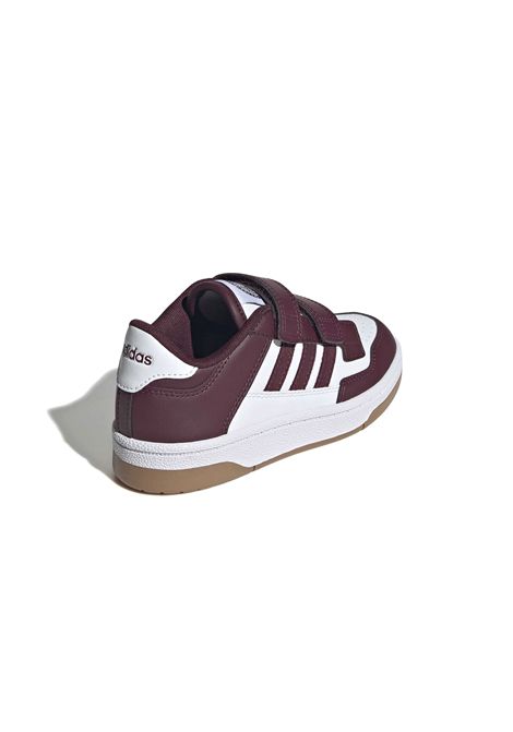 Adidas Rapid Court CF Shoes White Maroon Kids ADIDAS CORE | Sneakers | KI3904-